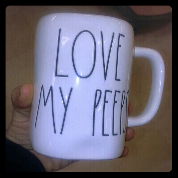 rae dunn Other - Rae Dunn Love My Peeps mug pink inside